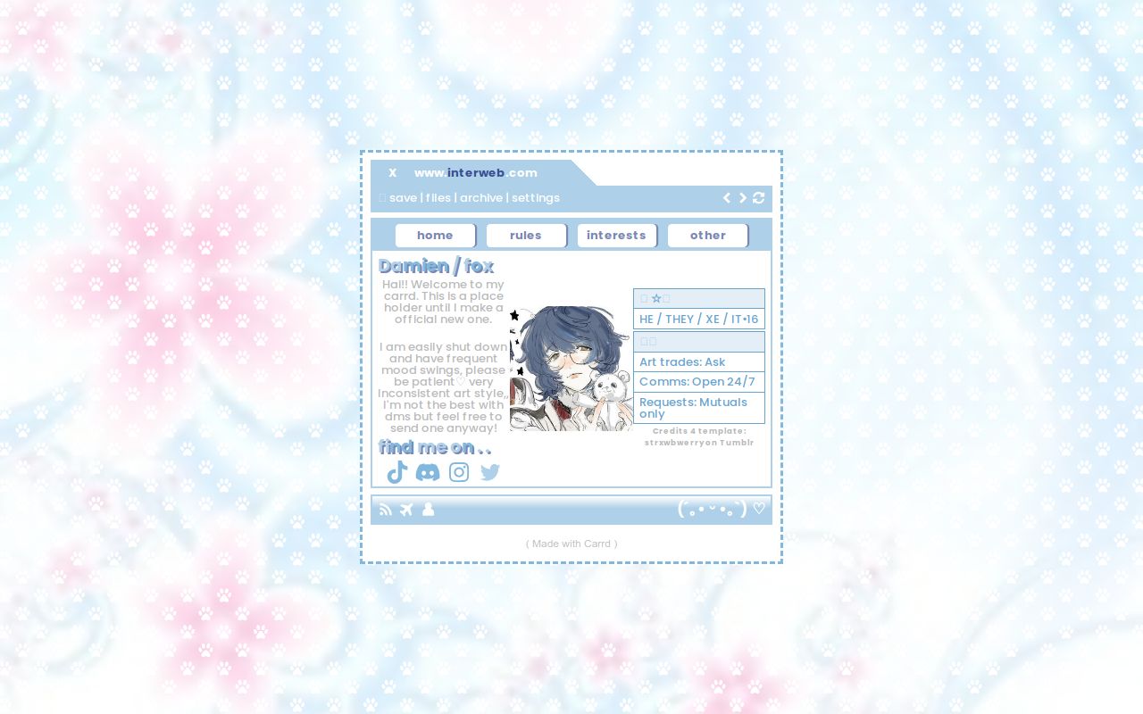 Carrd profile picture for @lunches